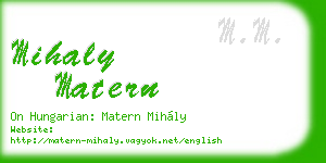 mihaly matern business card
